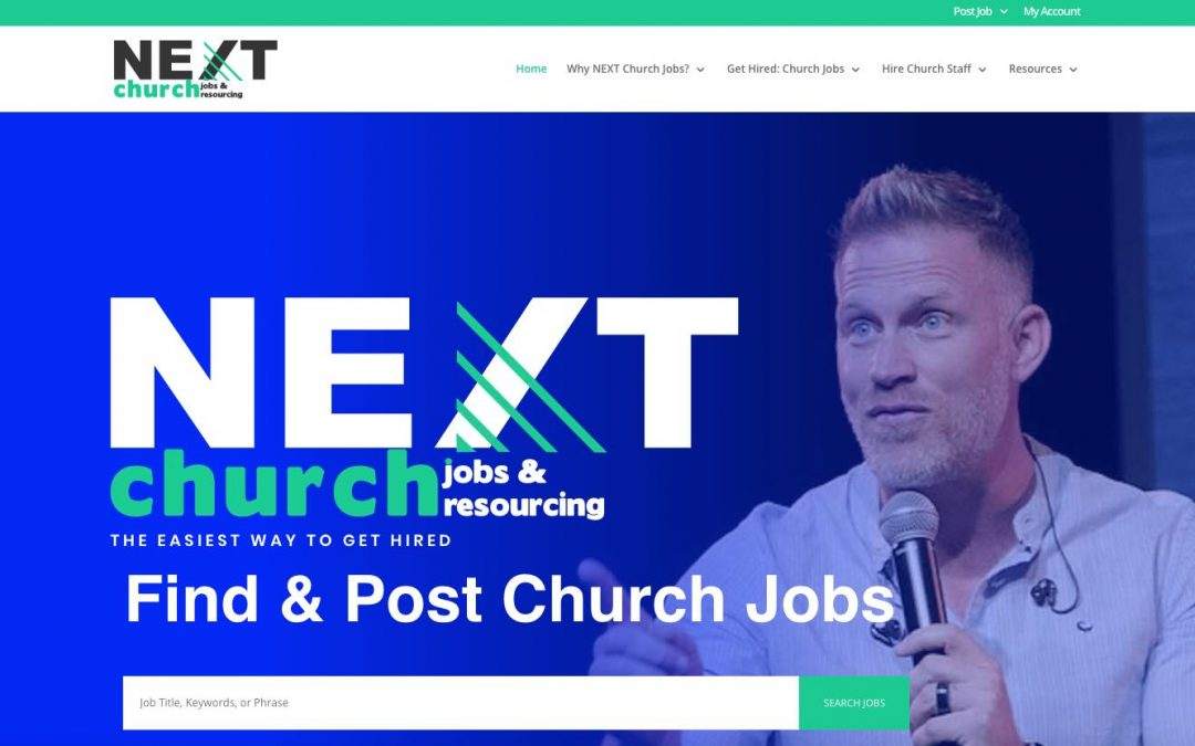 NEXT Church Jobs website: Find church jobs. Man looks at viewer.
